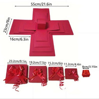 Boîte cadeau pliable en carton ivoire avec estampage et design surprise à effet explosion pour bonbons, mariages et célébrations d'anniversaire