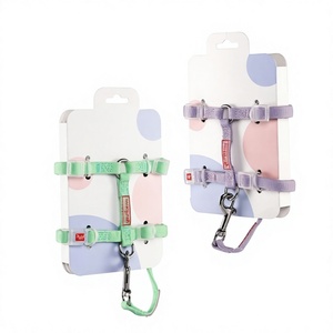 <b>Pink</b> Nylon cat <b>Harness</b> Adjustable Buckle Closure Small Breed Cute Style for Daily Use - Product Image 2