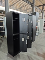 Armoire de rangement en acier à 4 portes, design moderne, mobilier
