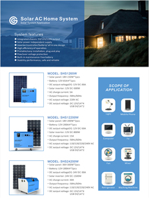 ระบบเครื่องกำเนิดไฟฟ้าพลังงานแสงอาทิตย์แบบออฟกริด 1500W 2 ชิ้น 300W พร้อมแบตเตอรี่ 200AH สำหรับไฟ คอมพิวเตอร์ ทีวี พัดลม ตู้เย็น รุ่น SHS12200W ราคา - Product Image 6