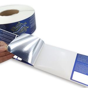 Custom Bright Silver Holographic <b>Stickers</b>, Self Adhesive Hologram <b>Roll</b> Labels for Brand Packaging Anti-counterfeit Decoration - Product Image 4