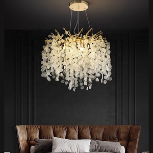 Candelabro de cristal dorado hecho a mano de lujo moderno para el hogar, oficina, sala de estar, Villa, salón, restaurante, ventas directas de fábrica - Product Image 3