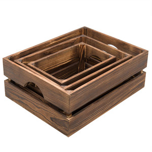 Wholesale Vintage Unfinished <strong>Wooden</strong> Storage Box Cheap <strong>Wooden</strong> <strong>Crates</strong> <strong>for</strong> <strong>Sale</strong> - Product Image 2