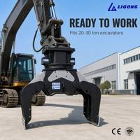Grappin hydraulique robuste avec dents remplaçables pour excavatrice de 25 à 60 tonnes, démolition profonde et démolition de fondations, corps renforcé