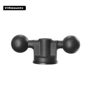 VINmounts Base à double rotule durable pour boulon en T de 1 pouce / taille B, en nylon composite noir + caoutchouc, pince à ventouse VIN-B-010 - Product Image 1