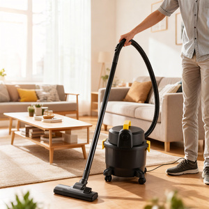 Aspirador de recipiente Succión de potencia fuerte para casa limpia Tanque de gran capacidad Húmedo y seco y soplado 3 usos Negro CE - Product Image 4