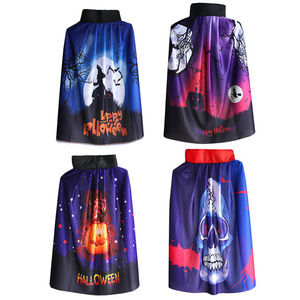 Capa <span class=keywords><strong>de</strong></span> Superhéroe con Estampado 3D <span class=keywords><strong>de</strong></span> Calabaza y Calavera, Disfraz <span class=keywords><strong>de</strong></span> Bruja con Capa y Sombrero para Niños y Niñas, Disfraz <span class=keywords><strong>de</strong></span> Halloween - Product Image 3