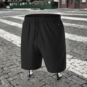 Pantalones Cortos Deportivos de Lona para Hombre, Estilo Urbano, Casuales, para Verano, Secado Rápido, Transpirables, de Poliéster, Tallas Grandes, Lisos - Product Image 3