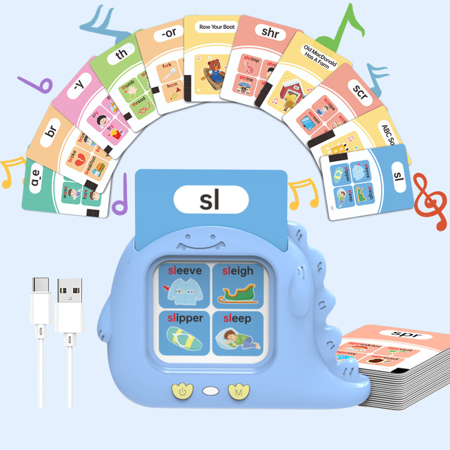 New Phonics Talking Flash Cards Preschool Educational Machine Early Learning Educational Toy for Children