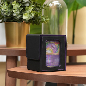 Porte-cartes personnalisé avec fenêtre transparente, boîte de rangement pour cartes à collectionner, design minimaliste - Product Image 4