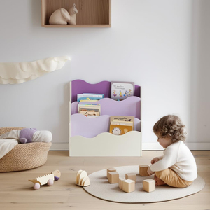 Étagère Montessori pour enfants, organisateur de livres orienté vers l'avant, étagère d'angle, bibliothèque pour enfants et tout-petits - Product Image 2