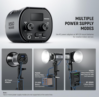NEEWER MS60 65W Lumière COB Continue, Contrôle par APP 2.4G, 9 Modes de Scène, Gradation 0-100, Adaptateur Monture Bowens