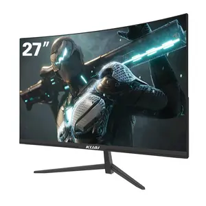 27 inch QHD 2560x1440P 2K 165HZ Curved Gaming Monitor FreeSync 3 Sides Frameless Low Blue Light VESA Mountable Computer Monitor