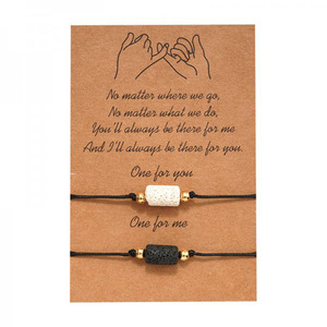 Popular Juego de 2 Pulseras de <span class=keywords><strong>la</strong></span> <span class=keywords><strong>Amistad</strong></span> para Parejas, con Cuentas de Piedra Volcánica <span class=keywords><strong>y</strong></span> Diseño de Margarita, Unisex - Product Image 4