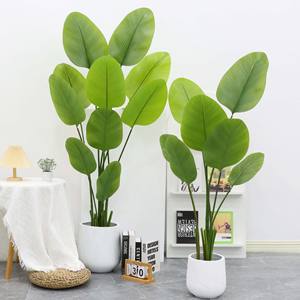 Palmiers artificiels en plastique durable en gros, hauteur 60 cm, pour aménagement paysager extérieur, en matériau PP+PE vert - Product Image 2