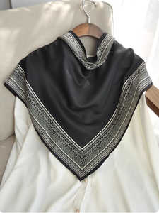 Bandana Triangolare in Chiffon Stile Geometrico, Sciarpa Decorativa per <span class=keywords><strong>Collo</strong></span>, Protezione Solare, Fascia per Capelli per Ufficio e Pendolarismo - Product Image 3