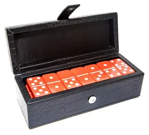 Beyaz profesyonel Domino seti çift altı Jumbo Domino pirinç Spinner dominos seti mumutüm Fives tavuk ayak
