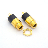 Prise cylindrique 3.5MM PJ-392 prise femelle stéréo avec vis 3.5 connecteur audio vidéo casque PJ392 plaqué or