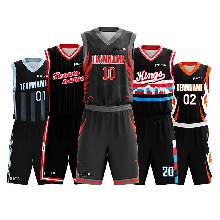 Best Quality Sublimated Youth Team College Basketball Uniforms Design Wear Singlets Basketball Jerseys