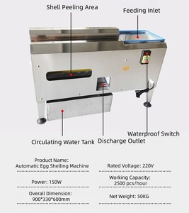 Éplucheur d'œufs durs automatique en acier inoxydable 304 <span class=keywords><strong>pour</strong></span> restaurant, boulangerie et usine alimentaire - Product Image 2