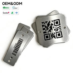 Etiquetas de Inventario de Metal Cepillado Fino con Código QR Grabado Profundo, Impresión Personalizada - Product Image 2