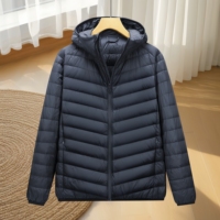 Veste en duvet pour homme sur mesure, grande taille, légère, confortable et chaude, veste à capuche en duvet, veste décontractée d'hiver, coupe-vent