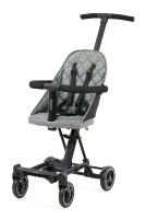 Poussette pour bébé légère 6-en-1 pliable en tissu métallique avec grandes roues ceinture de sécurité à cinq points pour les enfants de 3 ans plus âgés