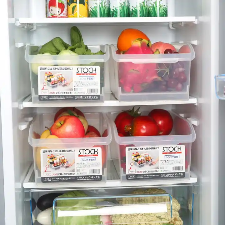 Drawer Refrigerator Transparent Storage Box Fruit Vegetable Storage  Containers