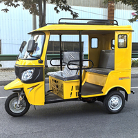 Nouveau tricycle motorisé à trois rangées à carrosserie ouverte, alimenté électriquement, Tuk-Tuk pour passagers, 6 places, 50-70 km/h, véhicule à trois roues