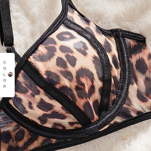 Bán Buôn Báo In Đồ Lót Set <span class=keywords><strong>Push</strong></span>-<span class=keywords><strong>up</strong></span> Áo Ngực Và Thong Set Sexy Đồ Lót Thoải Mái Áo Ngực & Ngắn Bộ - Product Image 2