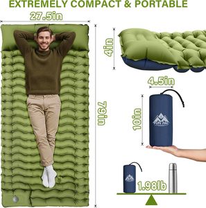 <span class=keywords><strong>Matelas</strong></span> de couchage ultraléger et oreiller <span class=keywords><strong>sans</strong></span> valve, design compact pour la randonnée et le camping, <span class=keywords><strong>matelas</strong></span> de camping ergonomique - Product Image 3