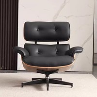 Fauteuil de salon haut de gamme en cuir véritable, pivotant, réglable en hauteur, design moderne et épuré pour bureau et salon