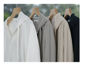 Nuova <span class=keywords><strong>Giacca</strong></span> con Cappuccio in <span class=keywords><strong>Lino</strong></span> e Cotone da <span class=keywords><strong>Uomo</strong></span>, Leggera, Casual, Oversize, Personalizzabile - Product Image 6