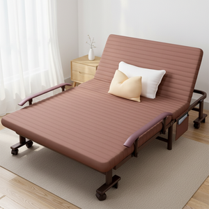 <span class=keywords><strong>Lit</strong></span> <span class=keywords><strong>double</strong></span> pliant <span class=keywords><strong>en</strong></span> métal de style moderne, gain de place, mobilier de chambre réglable avec fonction extensible - Product Image 1