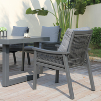 Nouveau design de chaise de salle à manger nordique en aluminium moderne pour table à dîner