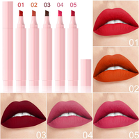 Maquillage Cosmétiques Haute Qualité Longue Tenue Unique 2-en-1 Applicateur Feutre Rouge à Lèvres Crayon Contour des Lèvres