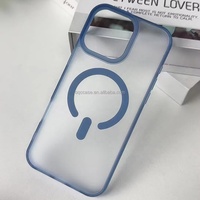 Matte Doorschijnende Magnetische Telefoon Case Voor Iphones 15 Pro Max Zakje Candy Gekleurde Acryl Hard Shell Voor Iphone 16 Pro Max