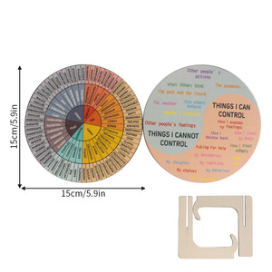 Plaque de bureau <span class=keywords><strong>en</strong></span> bois, Plaque de thérapie anti-stress pour la santé mentale, pour bureau de conseil, psychologue, salle de classe, chambre, décoration de table - Product Image 5