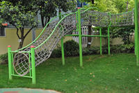 Structure d'escalade en corde pour enfants, intérieur/extérieur, balançoire, équipement de terrain de jeu d'aventure en métal pour maternelle, école, parc