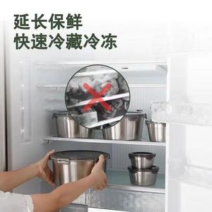 Stainless Steel Food Storage Container Round Airtight <b>Clip</b>-on Lid Lunch Box Travel Use 4 Pieces Set - Product Image 4
