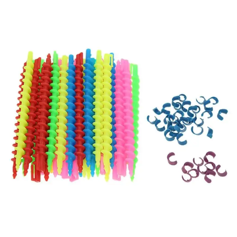 22PCS een zak Plastic Haar Permanenten Staven Lange Spiraal Haar Perm Staven Kappers Styling Hair Curler Rollers DIY Salon tool