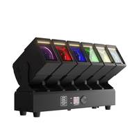 SHEHDS Luz de matriz 12x60W con anillo RGBW 4 en 1, Zoom Wash, Iluminación LED de cabeza móvil para DJ, Club, Fiesta, Escenario, Luz Estroboscópica