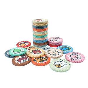 رقائق بوكر كرتونية مخصصة للكازينو ، رقائق بوكر سيراميك 39 رمز اللعبة مع فئة رقائق بوكر تنافسية احترافية - Product Image 5