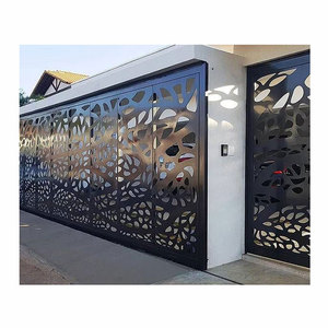 Pannelli di recinzione di alta qualità in alluminio di nuova progettazione da giardino in metallo tagliato al Laser scherma a parete Privacy alluminio acciaio Corten - Product Image 3