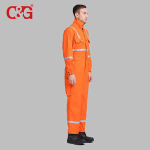 Vêtements de travail ignifuges en tissu Nomex <span class=keywords><strong>Dupont</strong></span> pour les champs pétroliers Combinaisons ignifuges - Product Image 4