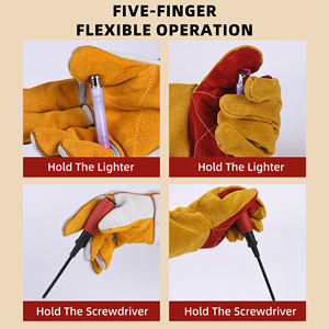 Guantes de manejo de animales Guantes de cuero antimordeduras para entrenamiento de perros y <span class=keywords><strong>gatos</strong></span> Guantes DE TRABAJO acolchados multiusos resistentes a los arañazos - Product Image 2