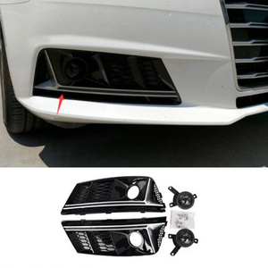 Cubierta de Faro Antiniebla Estilo S4, Rejilla de Faro Antiniebla con ACC, Nueva de Plástico para Audi A4L B9 2017-2019 - Product Image 1