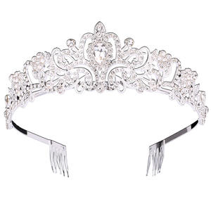 Accesorios para el cabello <span class=keywords><strong>de</strong></span> <span class=keywords><strong>la</strong></span> <span class=keywords><strong>Reina</strong></span> americana europea, Aro para el cabello, tocado <span class=keywords><strong>de</strong></span> corona <span class=keywords><strong>de</strong></span> novia <span class=keywords><strong>de</strong></span> boda transfronterizo - Product Image 2