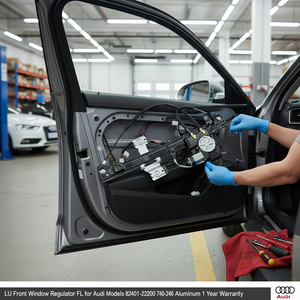 Regulador de Ventana Delantera Izquierda para Modelos Audi 82401-22200 740-246, Aluminio, 1 Año de Garantía - Product Image 3