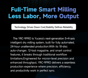 เครื่องกัดงานทันตกรรม 5 แกน Yucera YRC-9 Pro - เครื่องกัดพร้อมระบบเปลี่ยนหัวกัด 16 หัว สำหรับห้องปฏิบัติการทันตกรรมขนาดใหญ่ ความแม่นยำ 0.01 มม. - Product Image 2